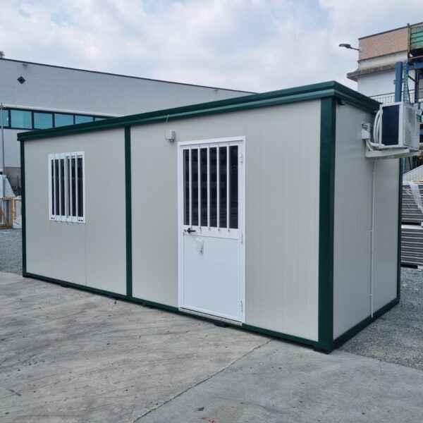 Bürocontainer Monoblock (6x2,5m) – Isoliert, Klimatisiert & Sicher