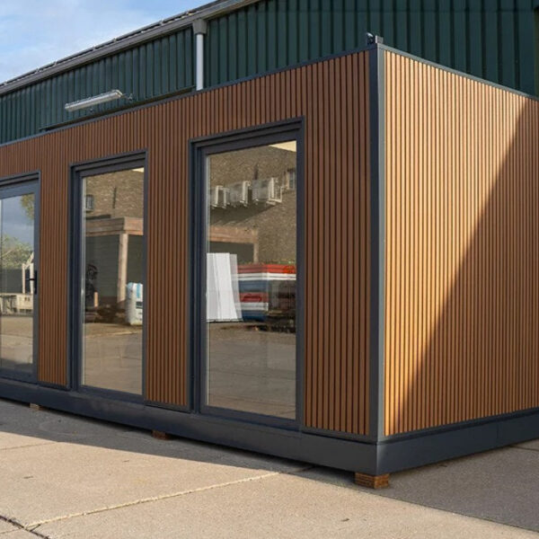 Design-Büromodul 18 m² mit Holzfassade – Hochwertig & Isoliert