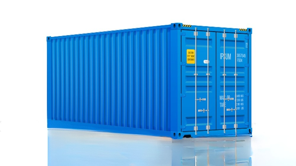 Blauer 40-Fuß-Seecontainer für Lagerung